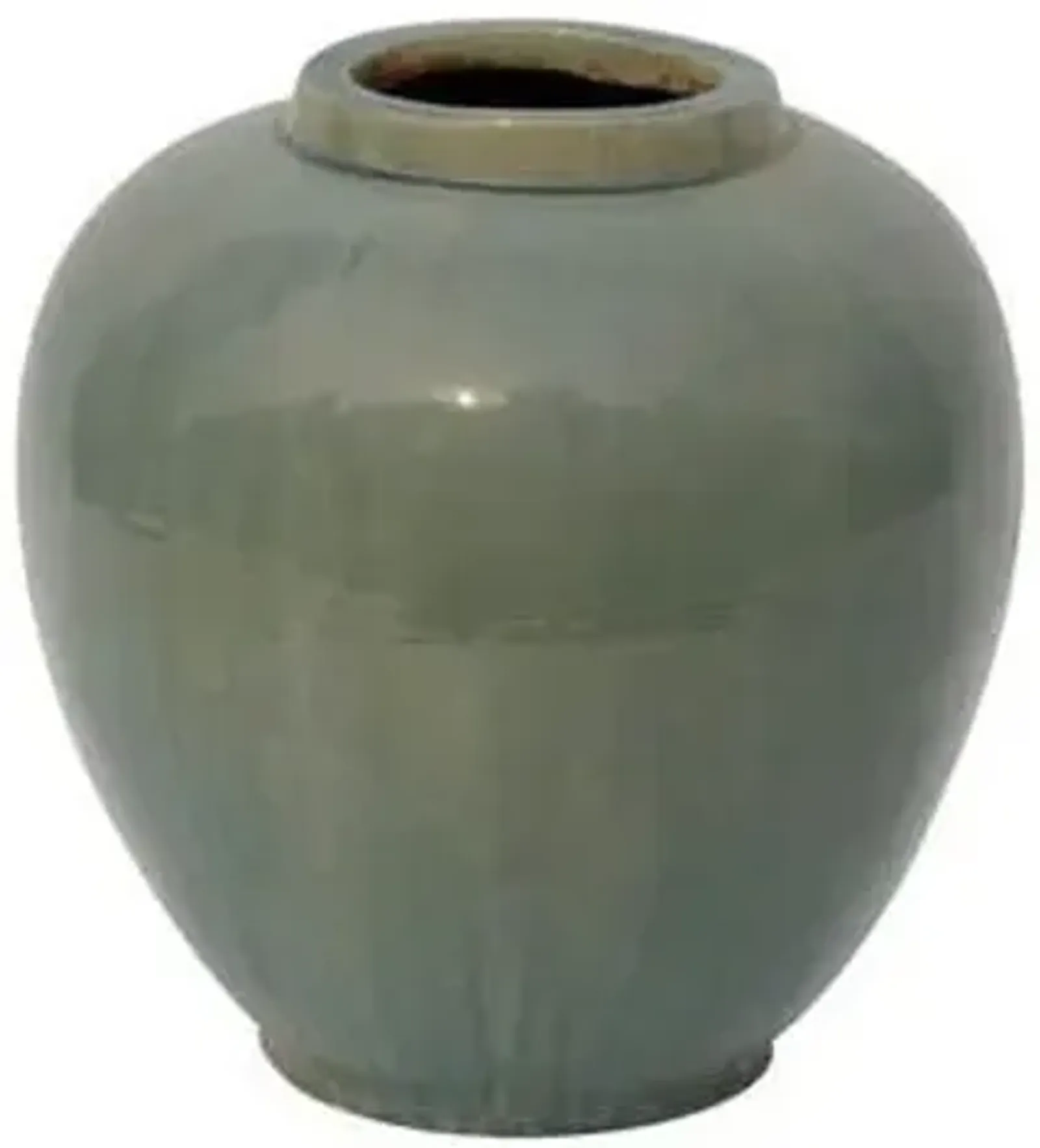 Snow Apple-Shape Pot - Antique Green