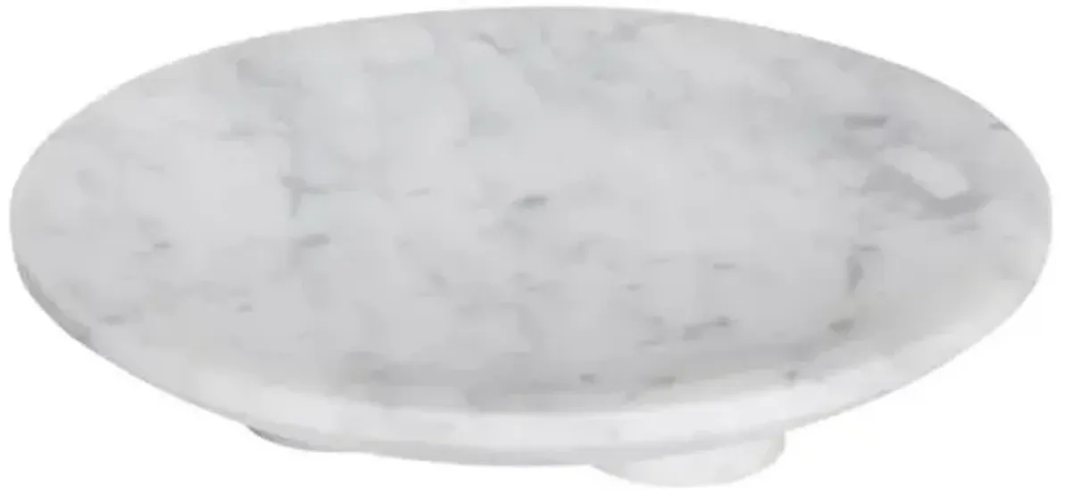 Paul Marble Plate - Natural White