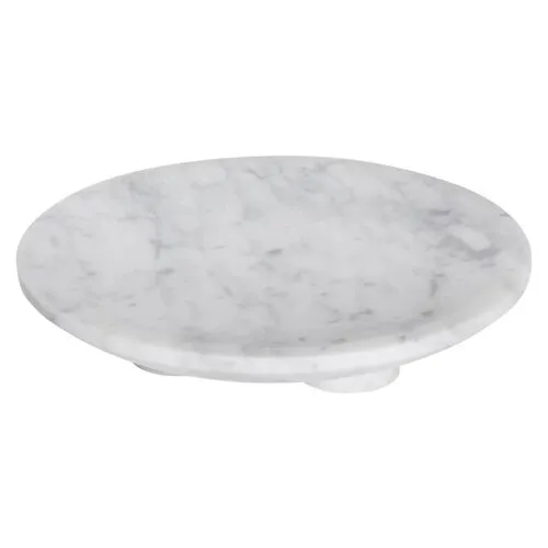 Paul Marble Plate - Natural White