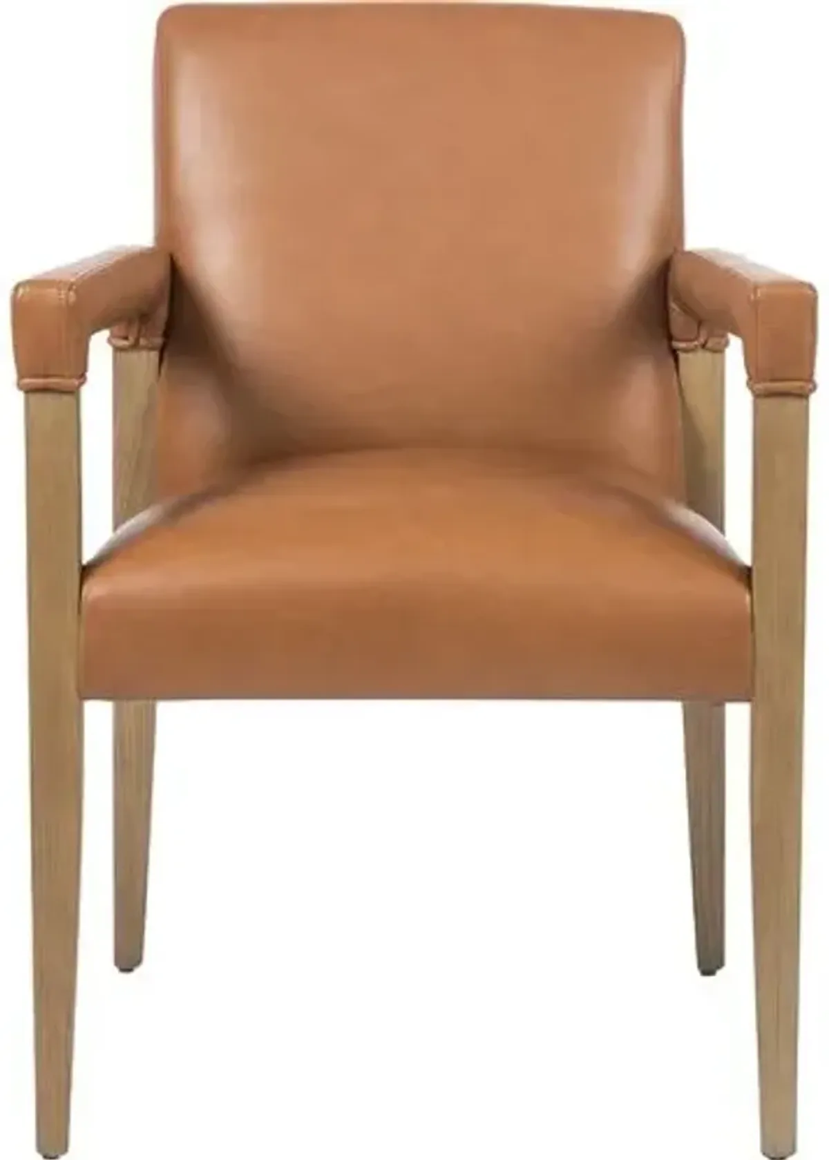 Fairlee Leather Dining Chair - Butterscotch - Brown