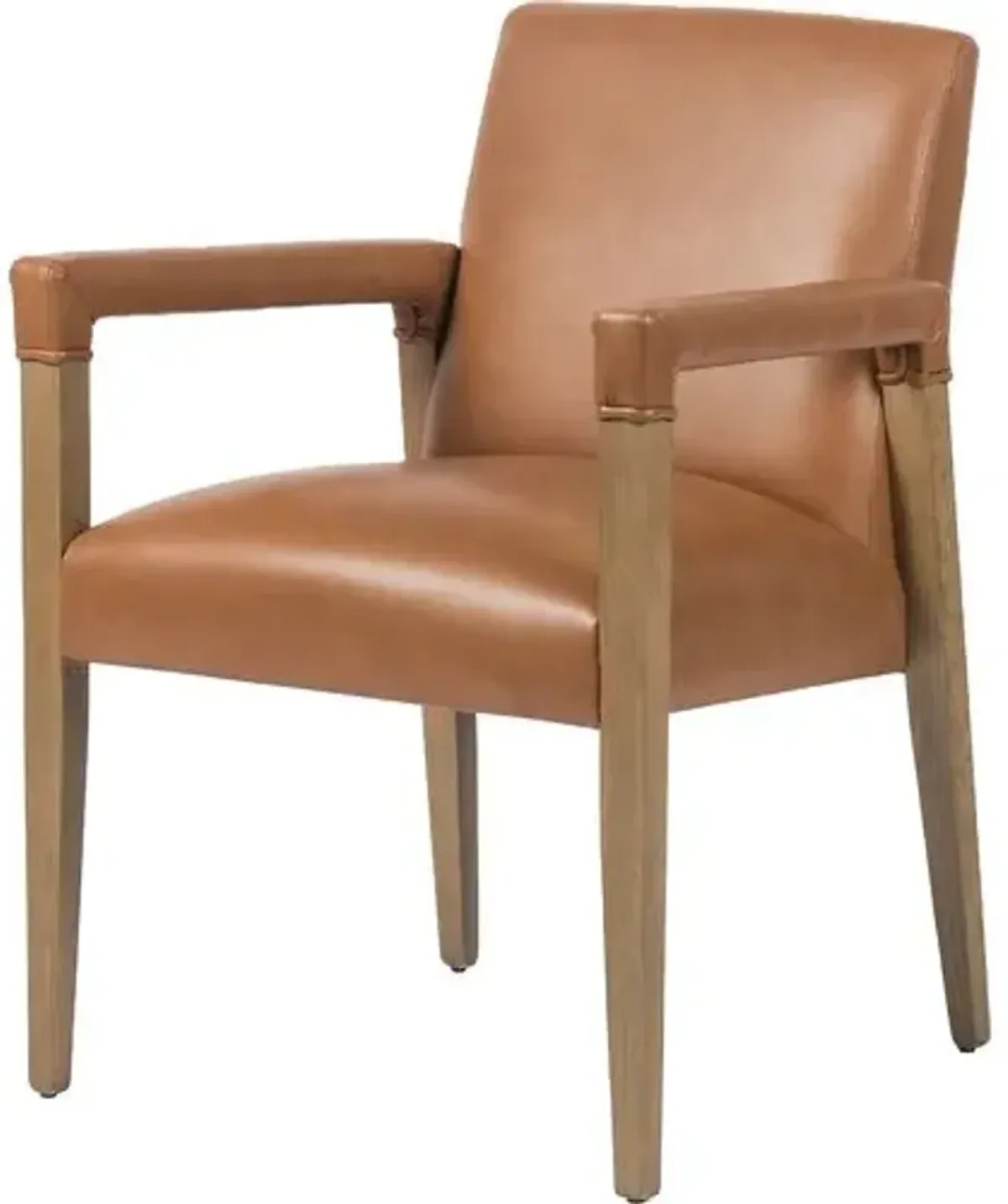 Fairlee Leather Dining Chair - Butterscotch - Brown