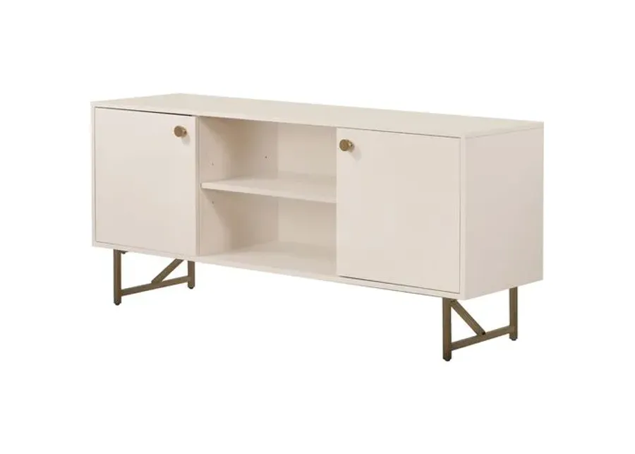 Roland Media Console - Alabaster/Brass - White