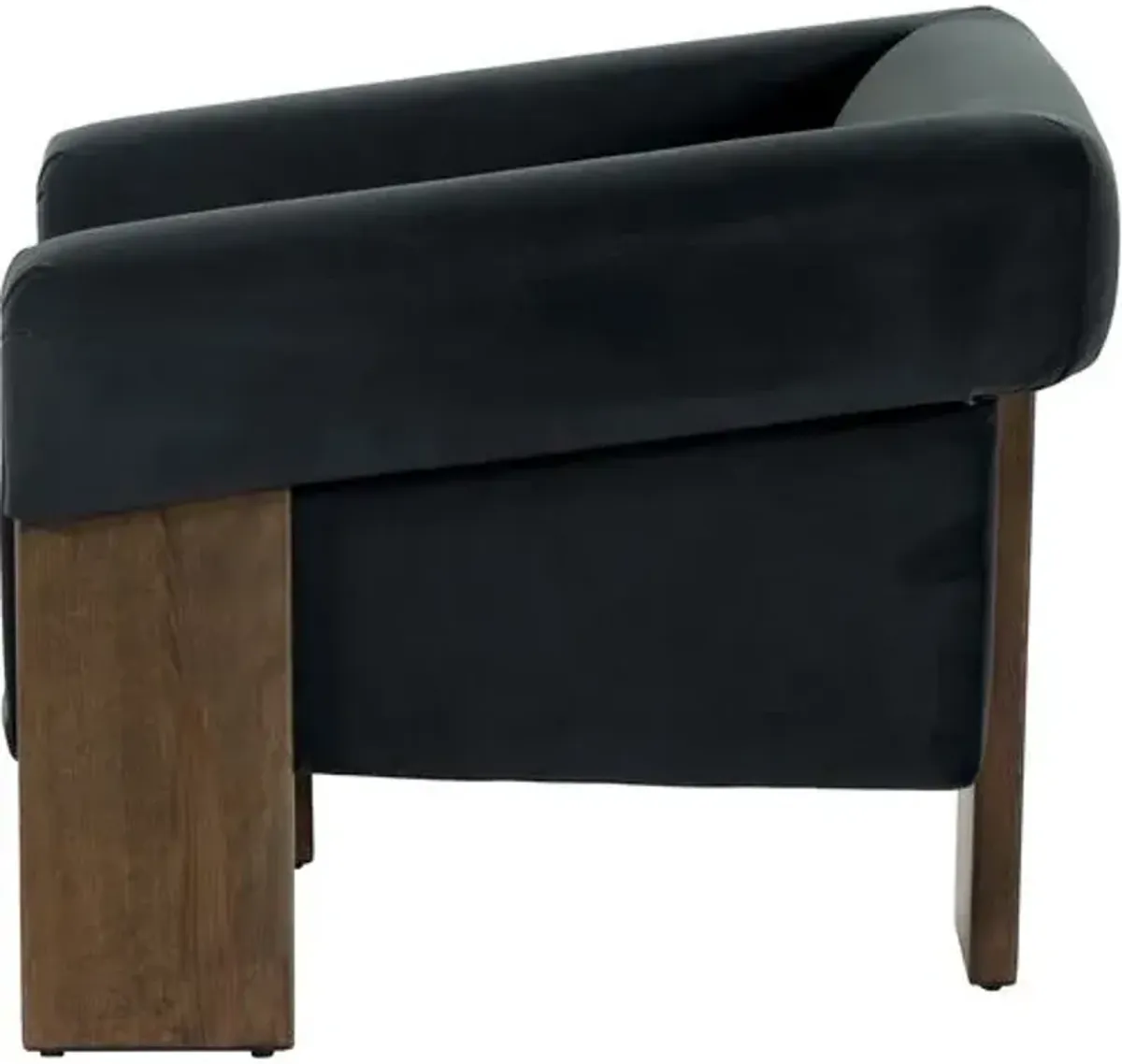 Ellery Velvet Accent Chair - Smoke - Black, Comfortable, Durable, Velvet Upholstery