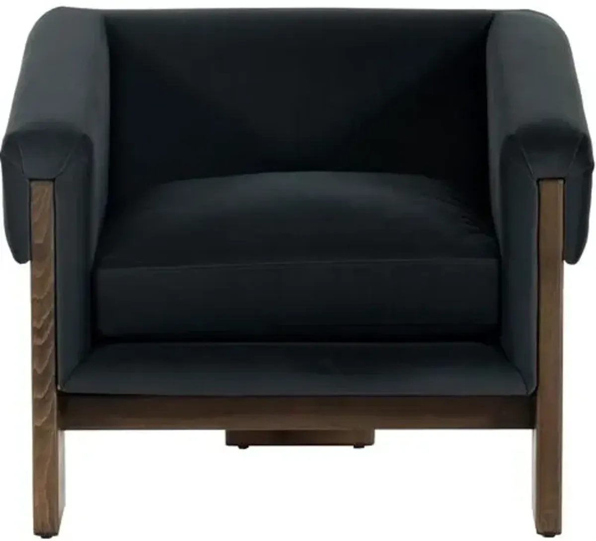 Ellery Velvet Accent Chair - Smoke - Black, Comfortable, Durable, Velvet Upholstery