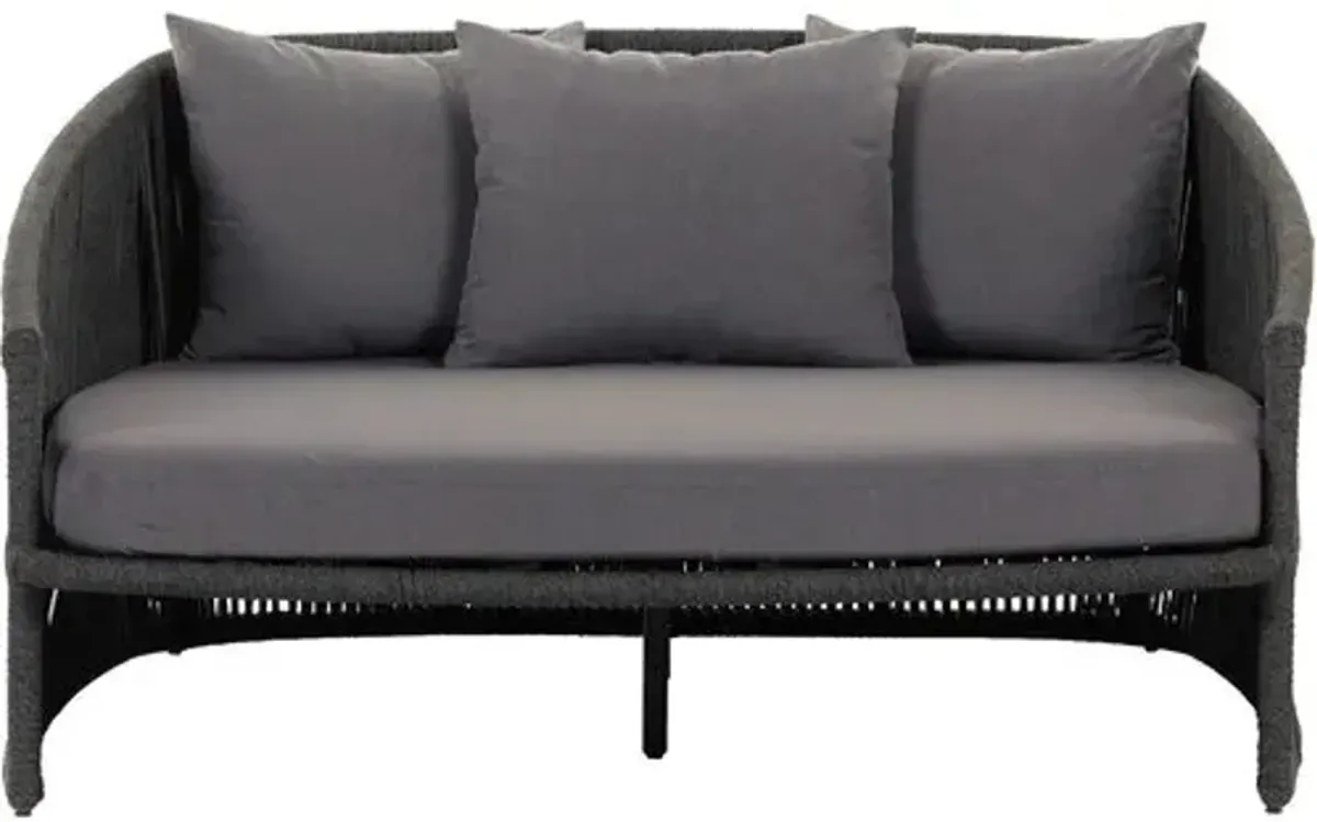 Judith Rope Outdoor Daybed - Charcoal Gray - Comfortable, Sturdy