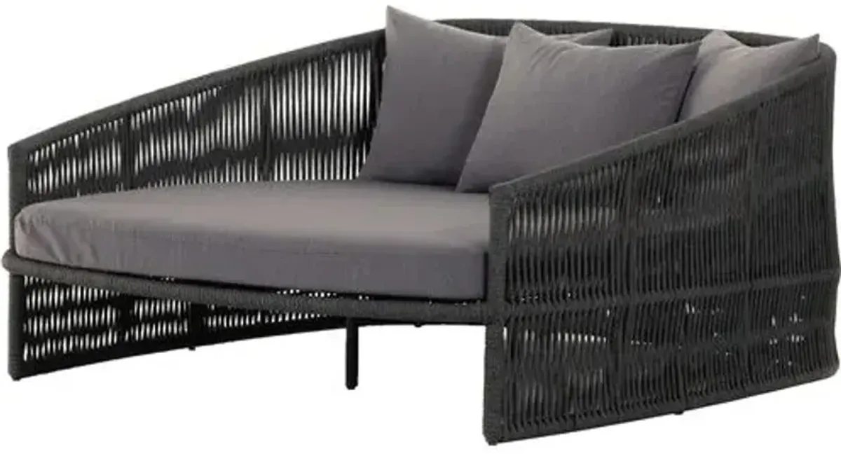 Judith Rope Outdoor Daybed - Charcoal Gray - Comfortable, Sturdy