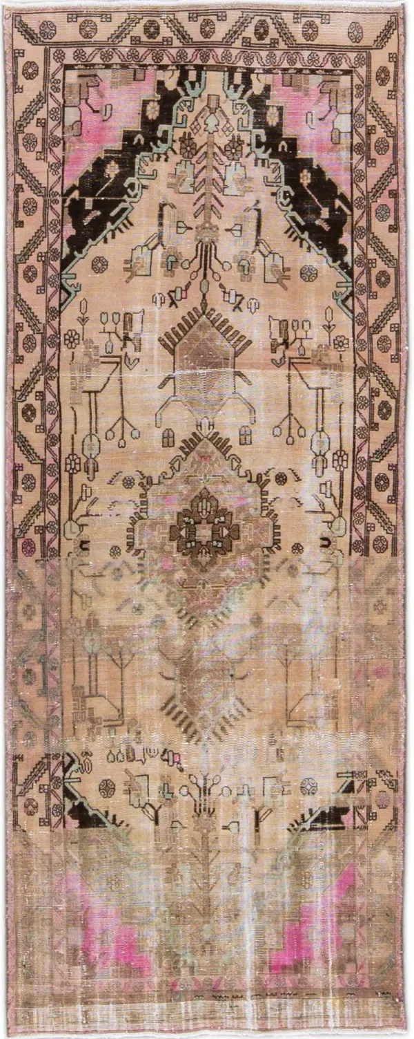 Vintage Persian Shabby Chic Rug - Apadana - Orange - Orange