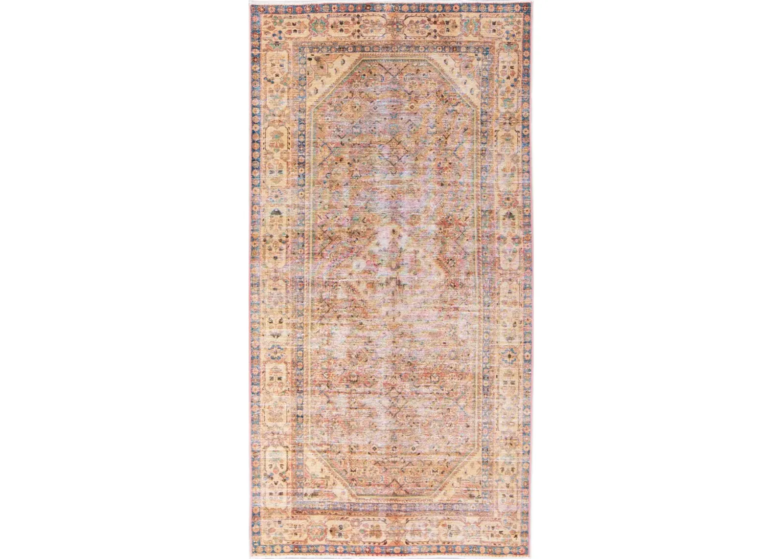 Vintage Handmade Pink Rug 5'1" x 10' - Apadana - Pink