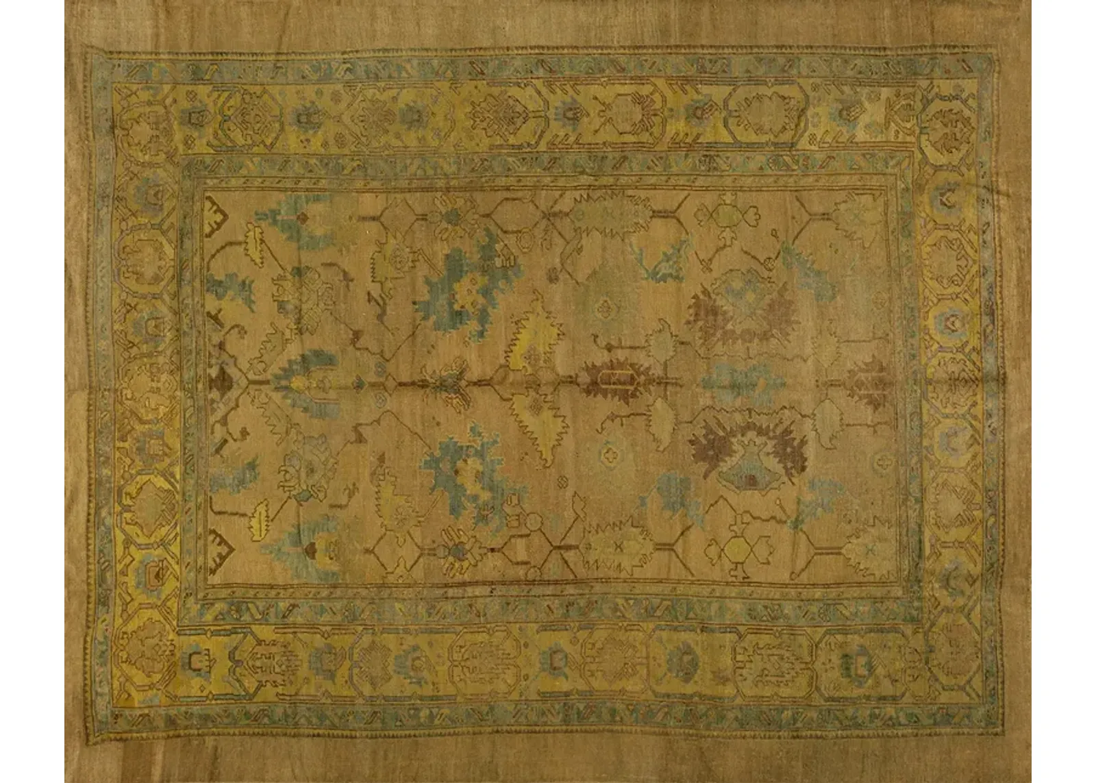 19th Century Turkish Oushak Carpet