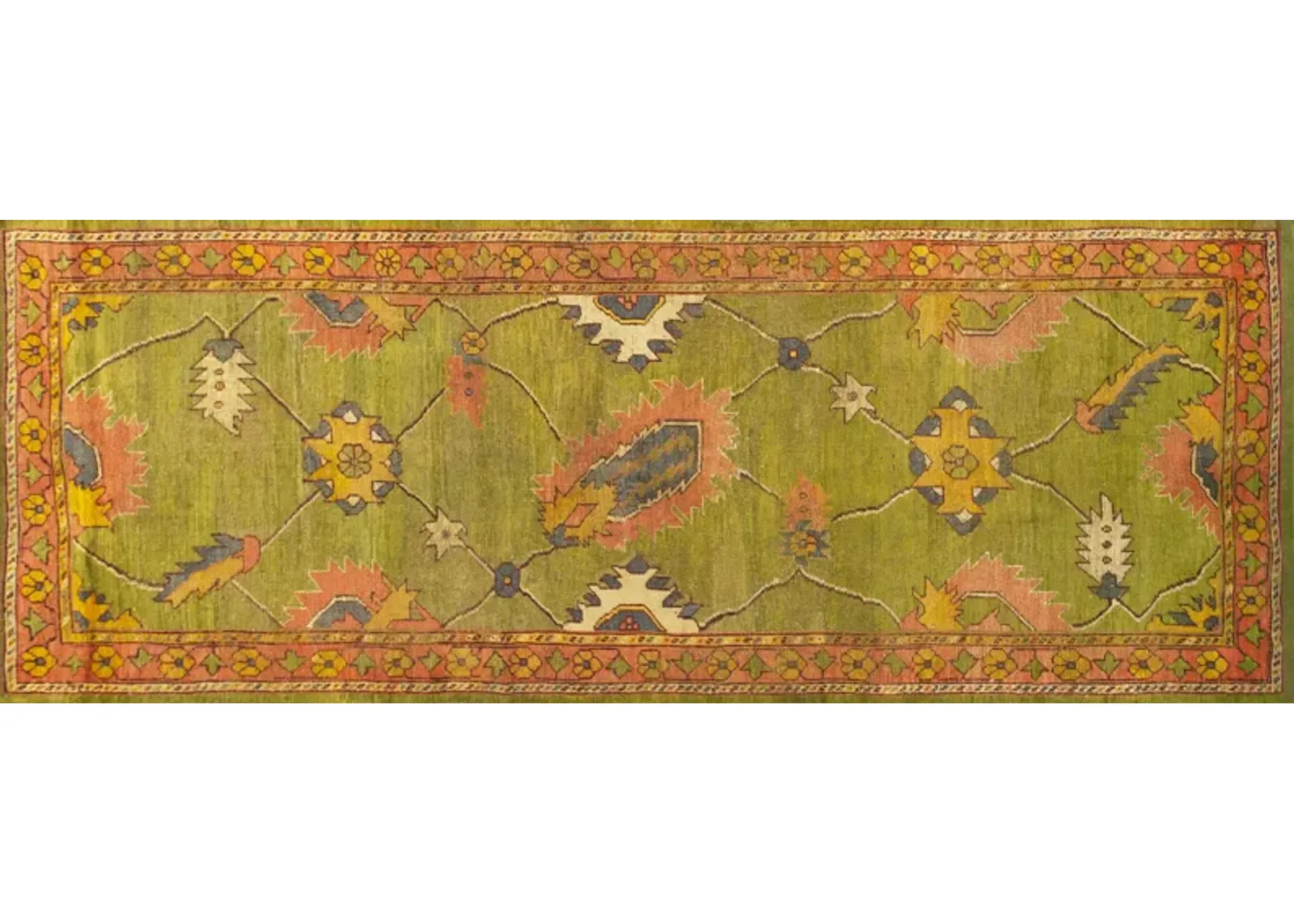 Late 19th Century Oushak 4' 4''x11' 6''