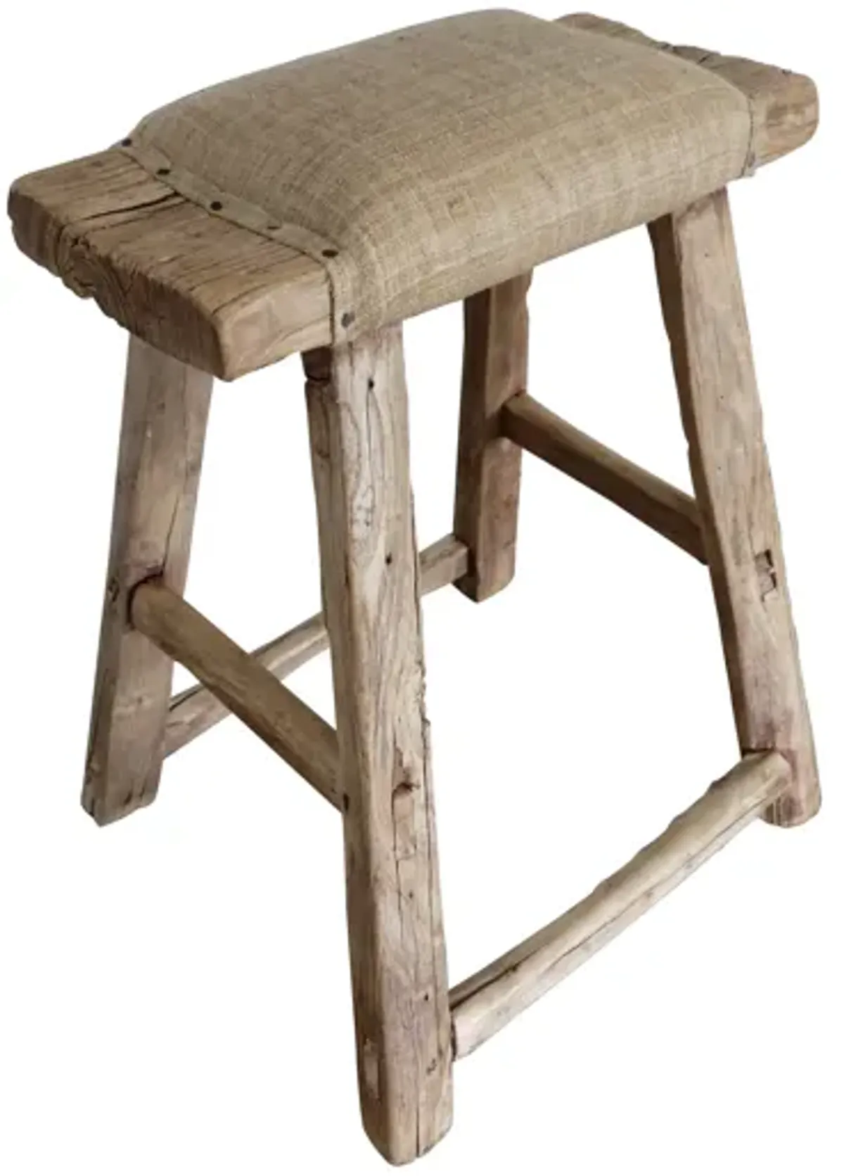 Shandong Stool with Camel Hemp - Beige