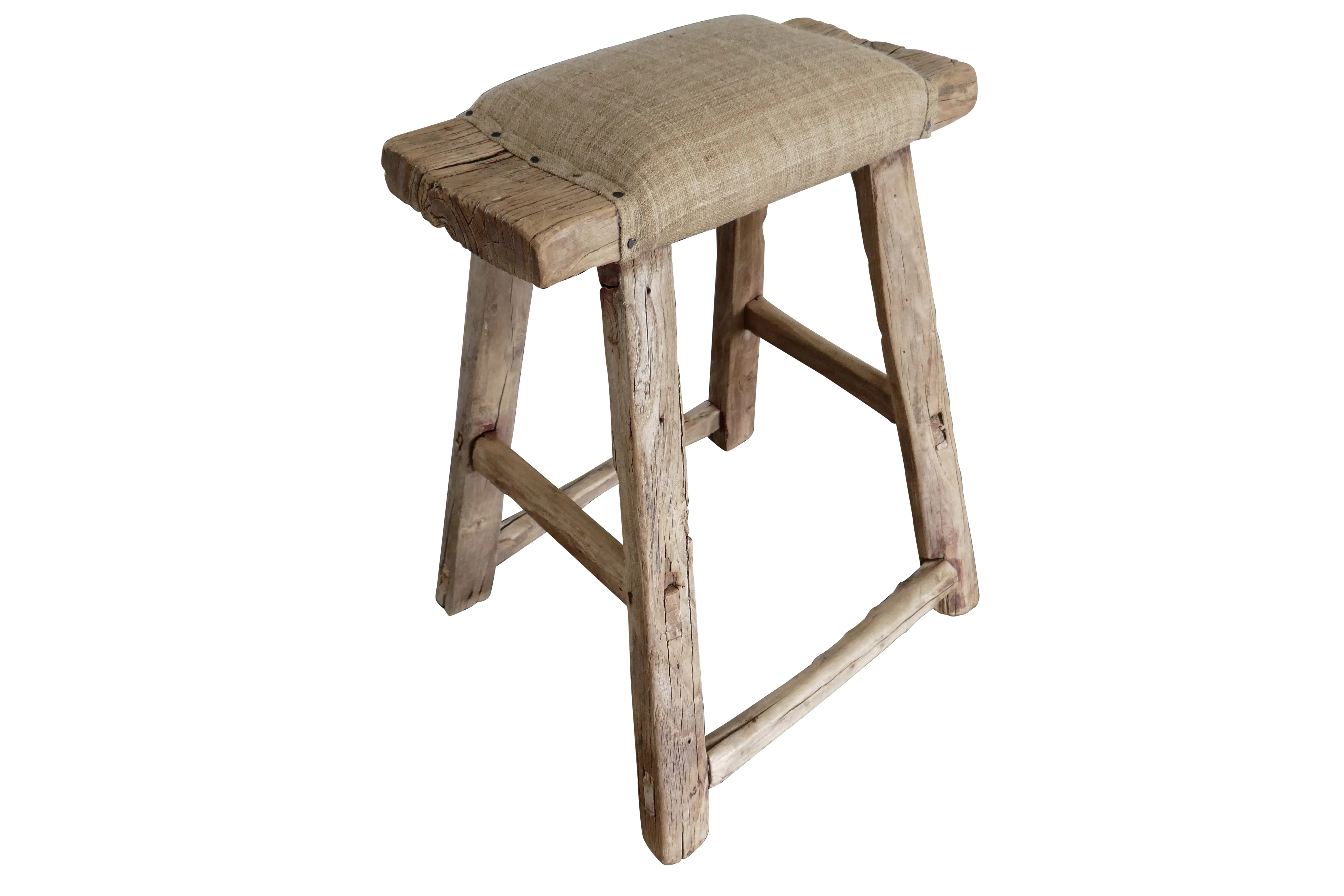 Shandong Stool with Camel Hemp - Beige