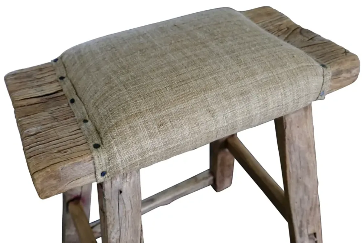 Shandong Stool with Camel Hemp - Beige