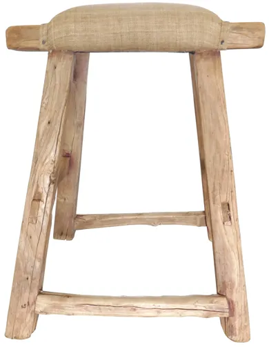 Shandong Stool with Camel Hemp - Beige