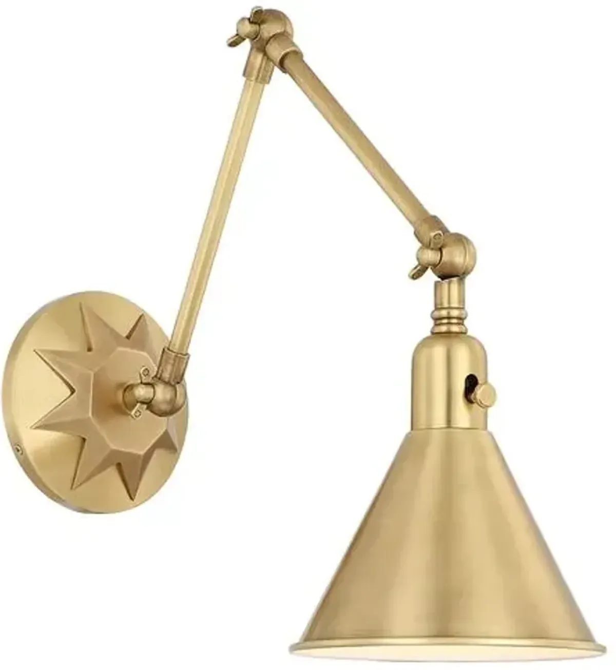 Morgan 1-Light Large Wall Mount - Aged Brass - Crystorama - Gold