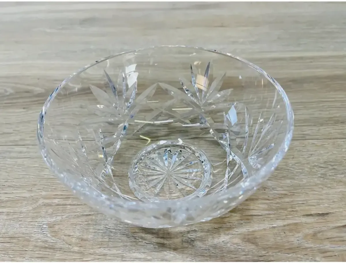 Round Footed Catchall Bowl - 2-b-Modern - Clear