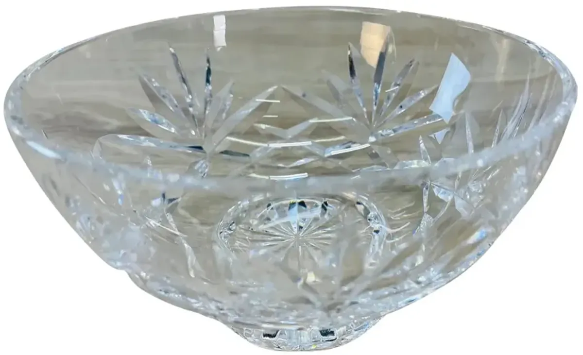 Round Footed Catchall Bowl - 2-b-Modern - Clear