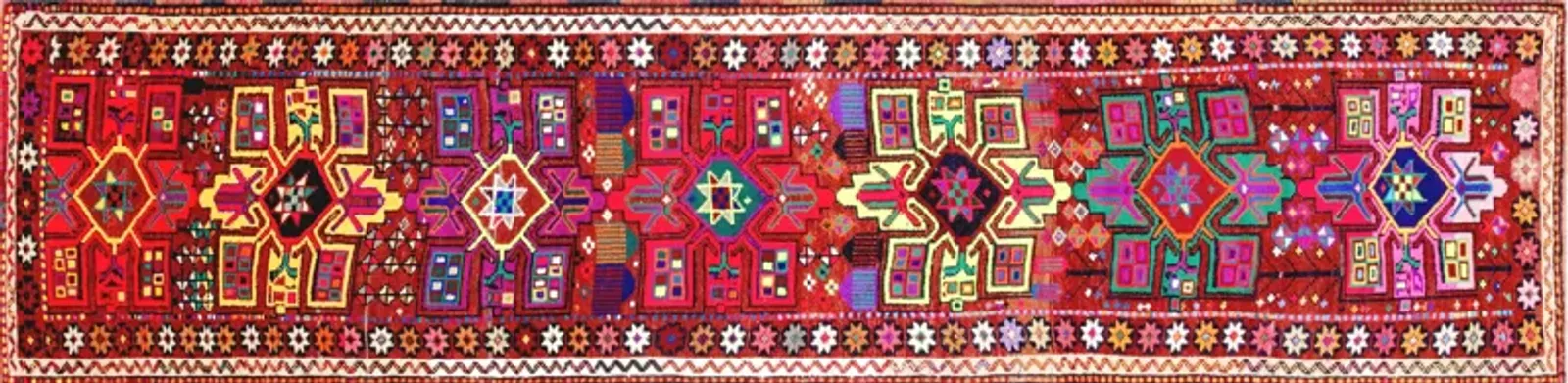 1960s Turkish Oushak Runner - 2'10"x11'9" - Nalbandian - Red