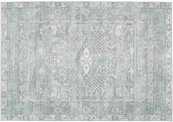 Issa Medallion Rug - Lt Blue/Lt Gray - Nikki Chu - Gray