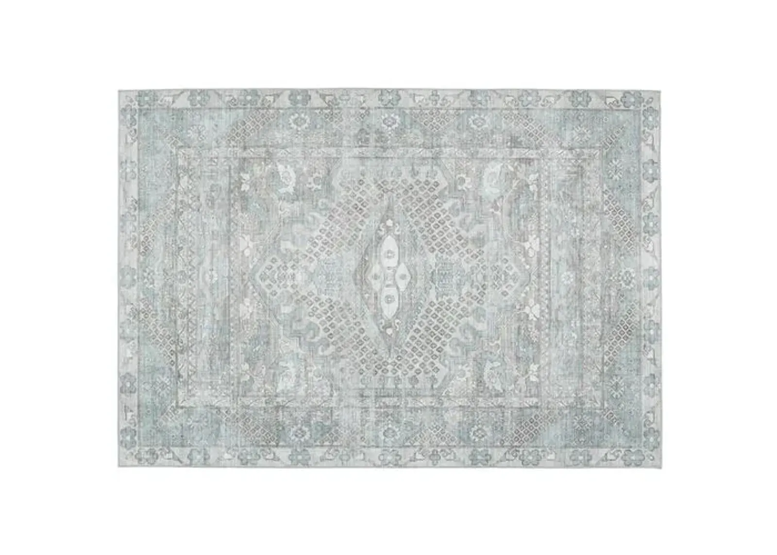 Issa Medallion Rug - Lt Blue/Lt Gray - Nikki Chu - Gray