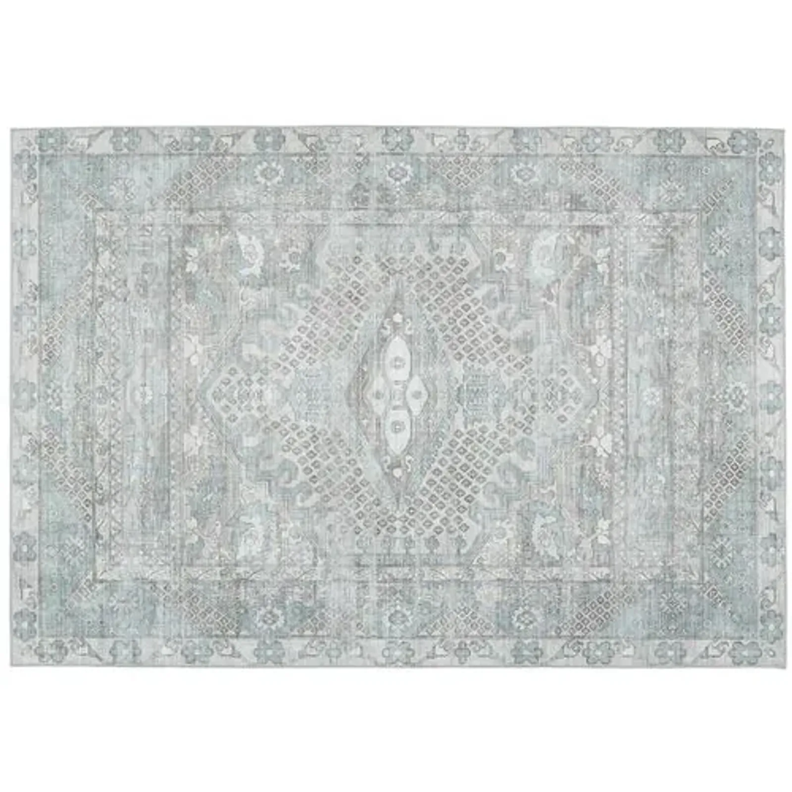 Issa Medallion Rug - Lt Blue/Lt Gray - Nikki Chu - Gray