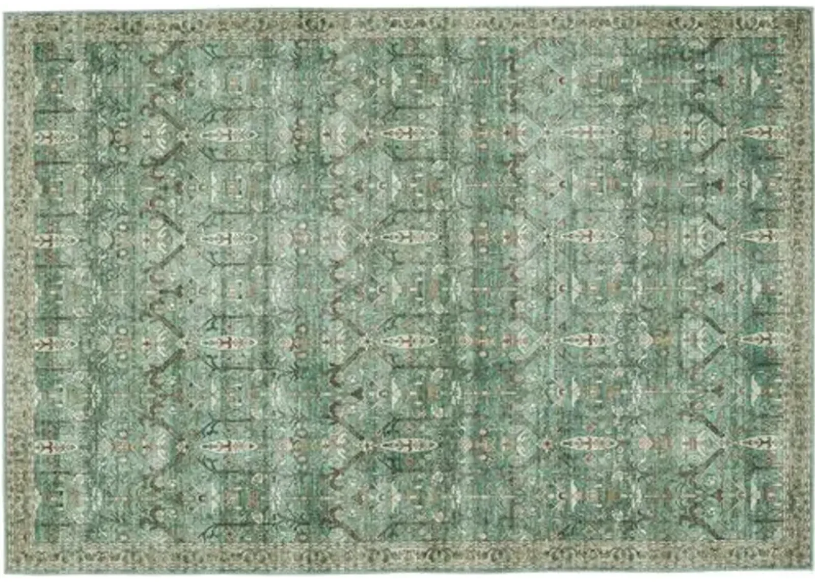 Razi Trellis Rug - Green/Tan - Nikki Chu - Green