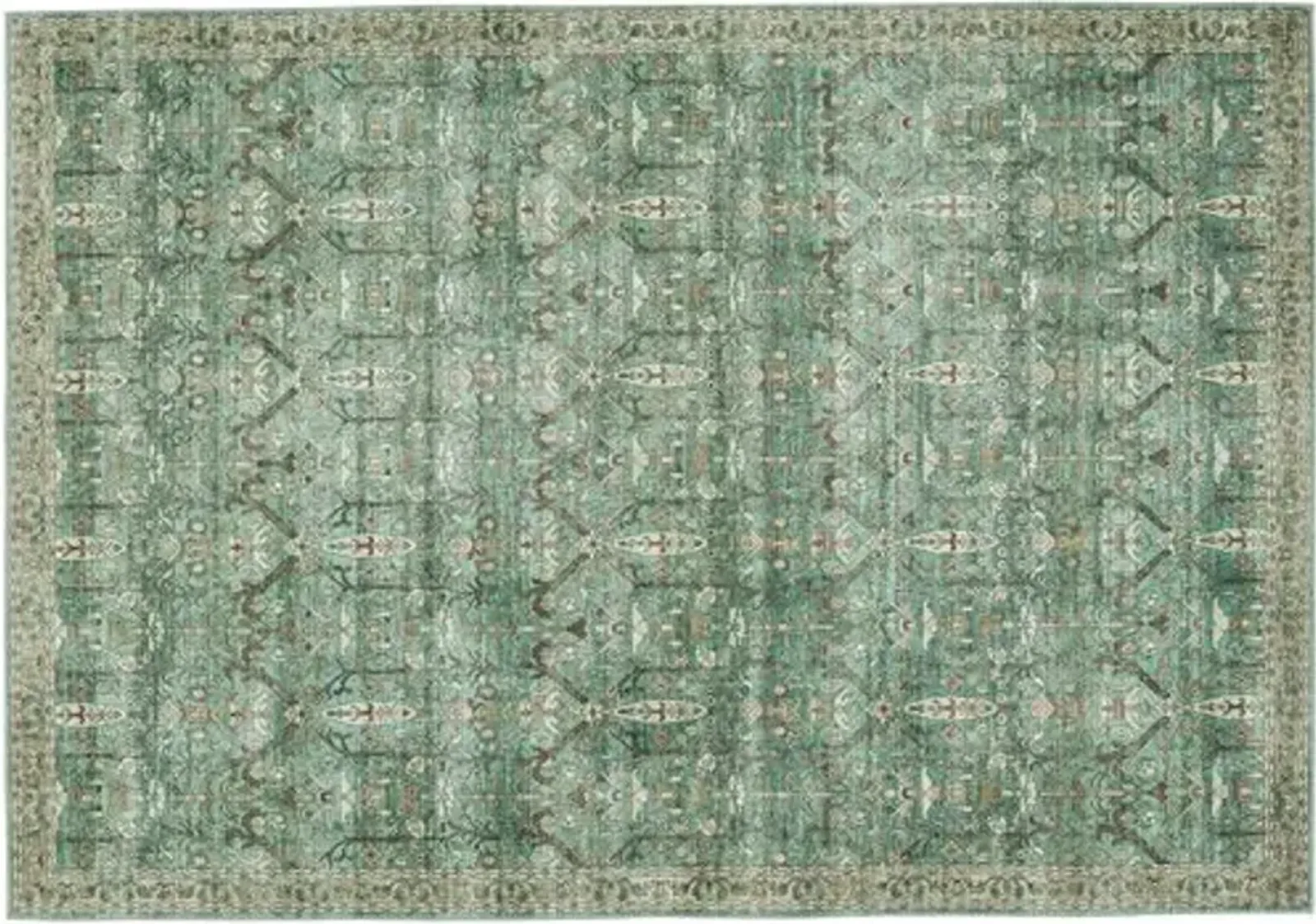 Razi Trellis Rug - Green/Tan - Nikki Chu - Green