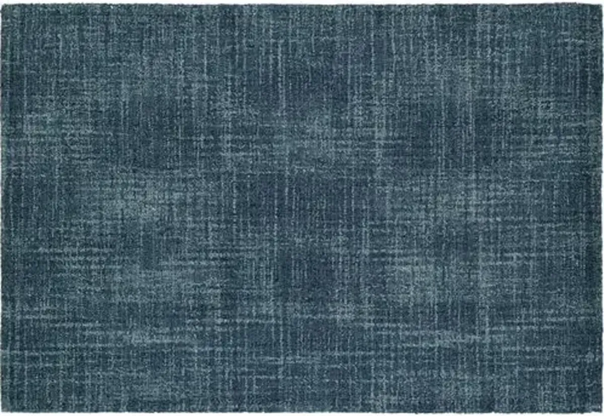 Cross-Hatch Rug - DASH & ALBERT - Handcrafted - Blue - Blue