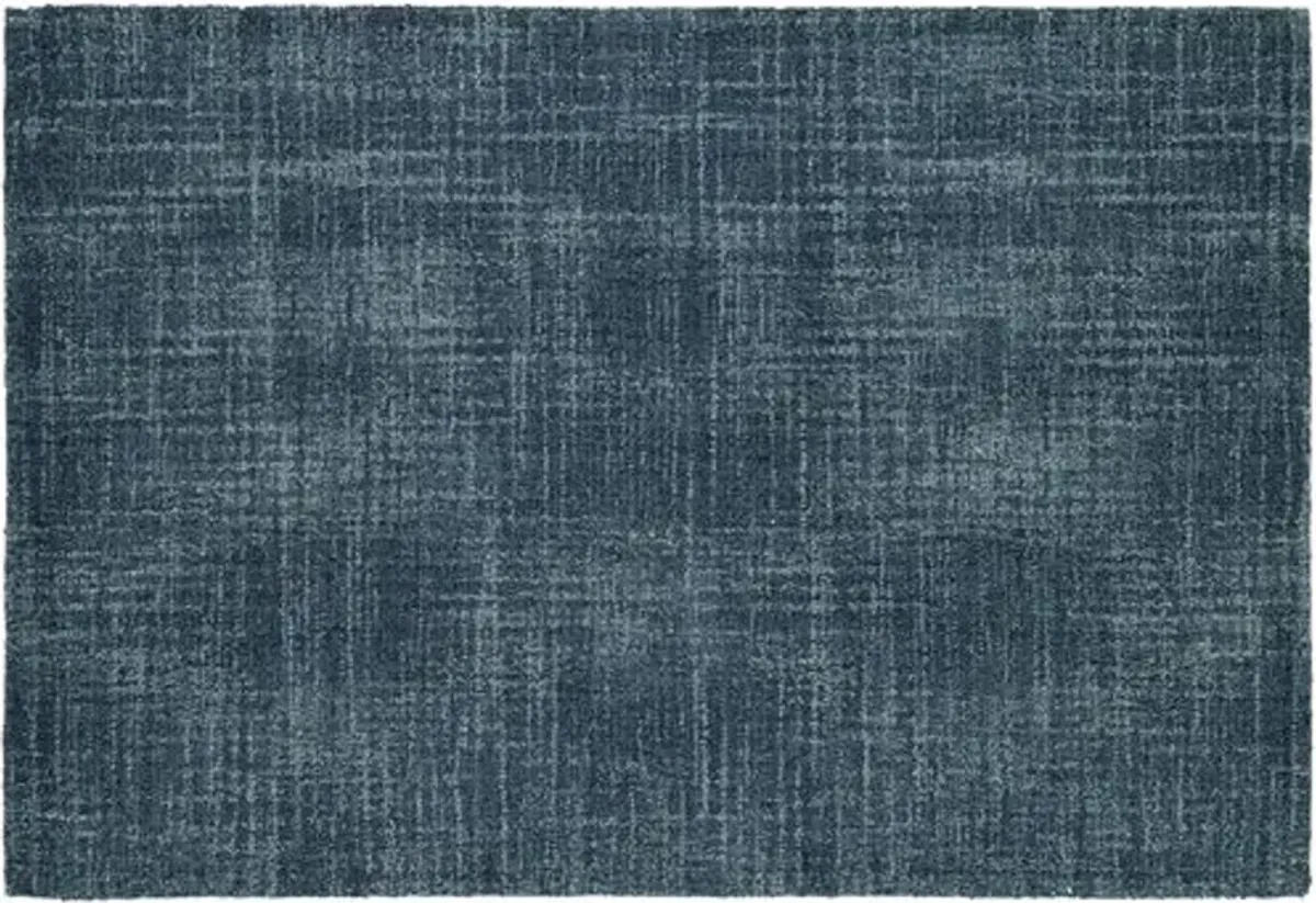 Cross-Hatch Rug - DASH & ALBERT - Handcrafted - Blue - Blue