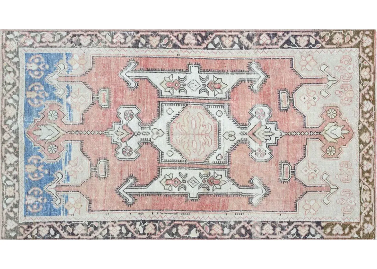 1960s Turkish Oushak Rug - 4'5"x7'9" - Nalbandian - Pink - Pink