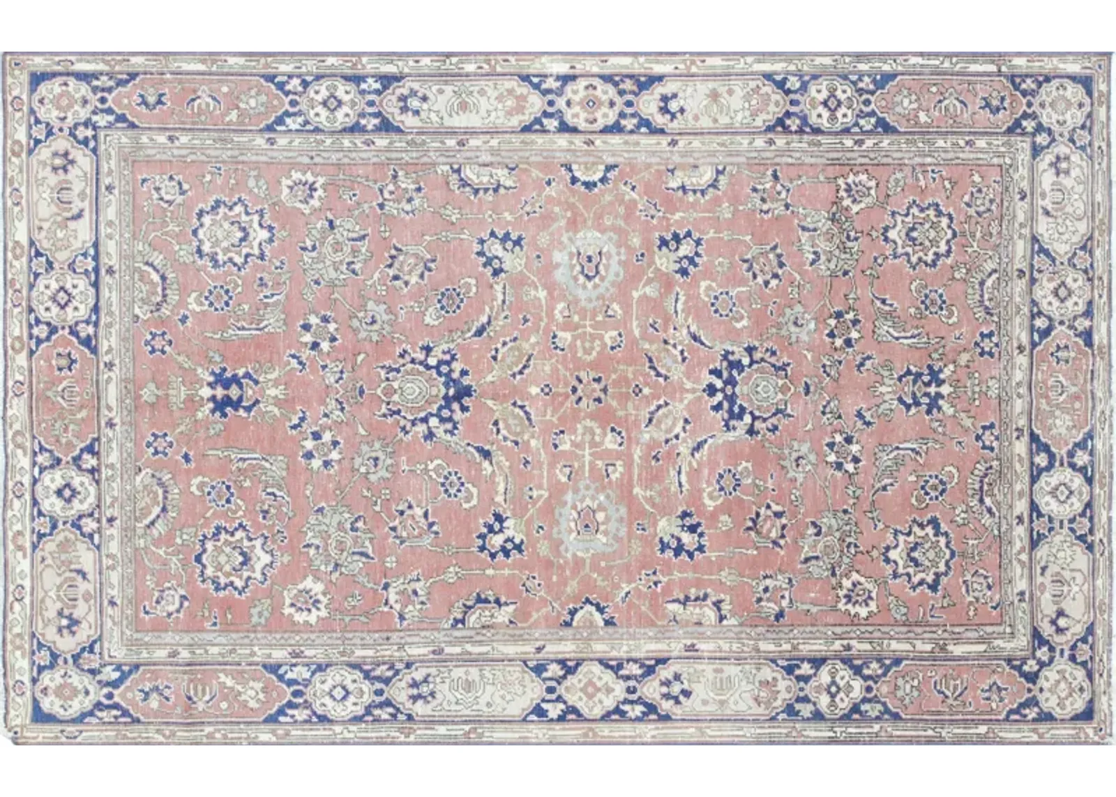 Turkish Oushak Rug - 5'1"x8'1" - Nalbandian - Pink - Pink