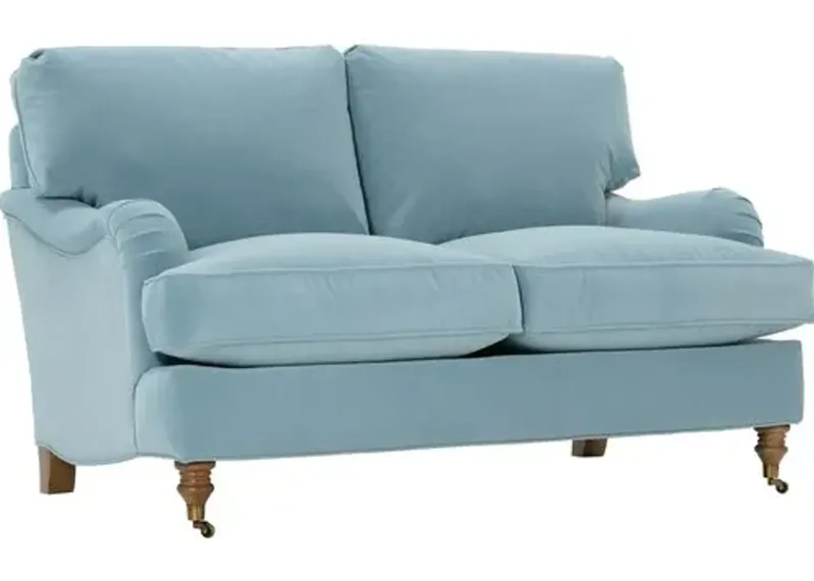 Brooke Loveseat - Light Blue Crypton Velvet