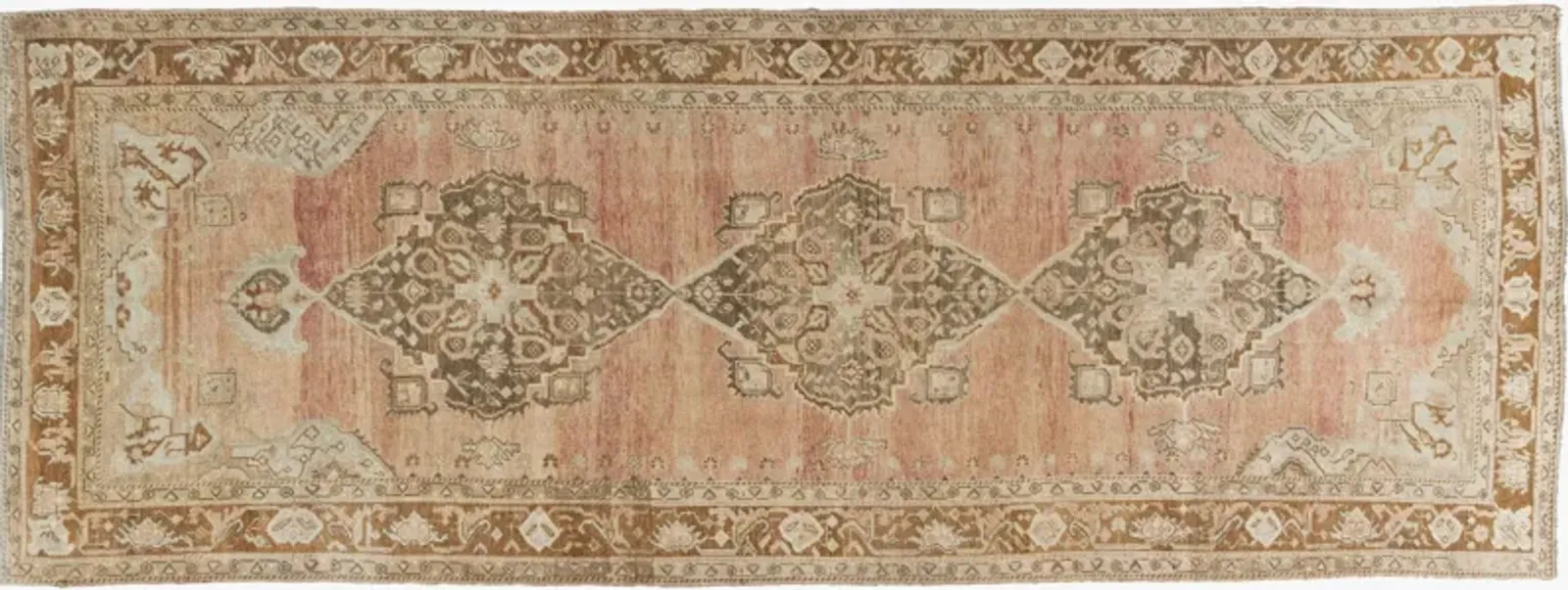 Turkish Oushak Rug Runner 5'1 X 13'9 - Gold - Gold