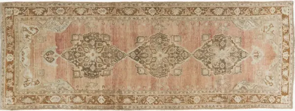 Turkish Oushak Rug Runner 5'1 X 13'9 - Gold - Gold