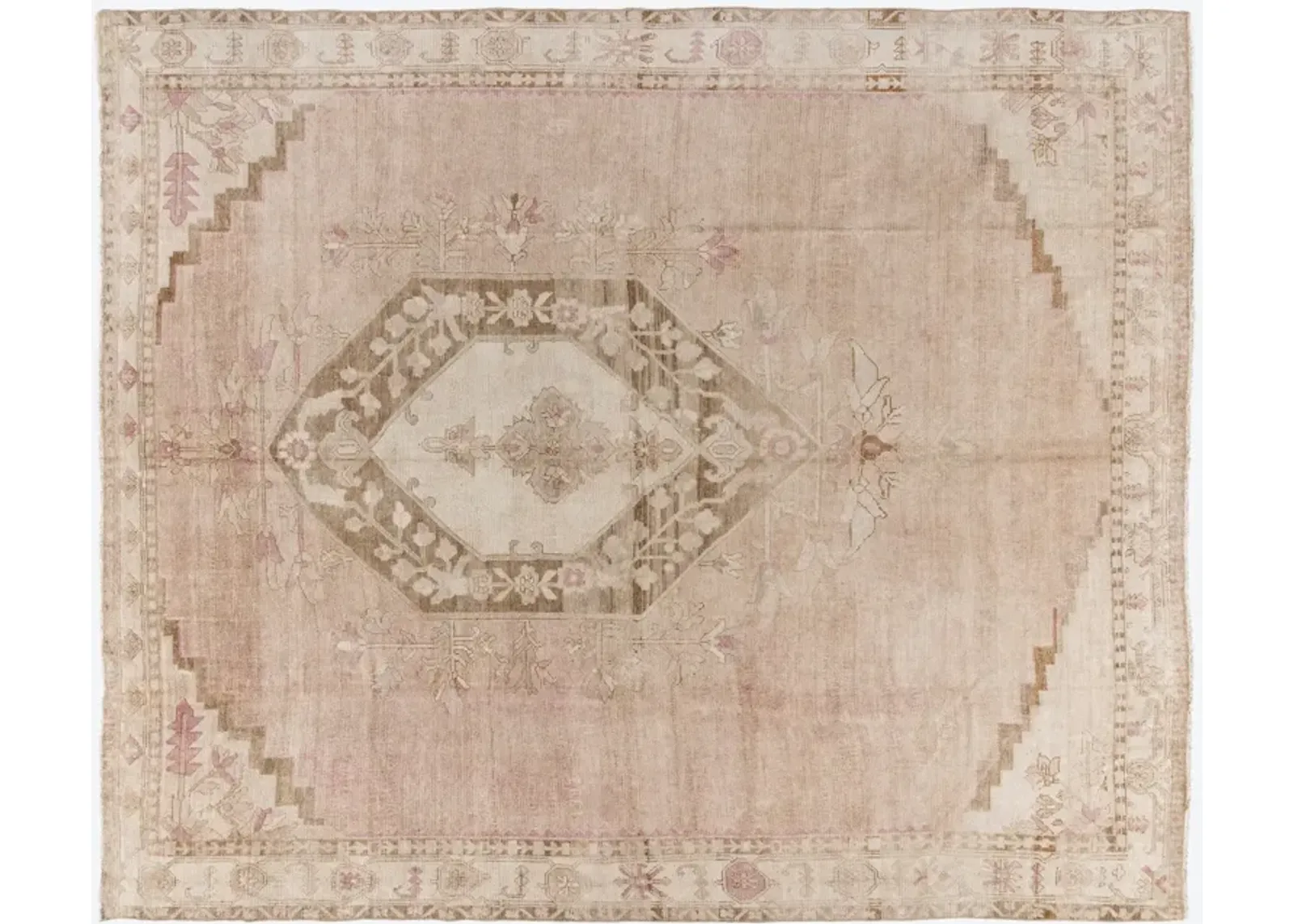 Turkish Kars Rug 9'11 X 11'10" - Pink - Pink