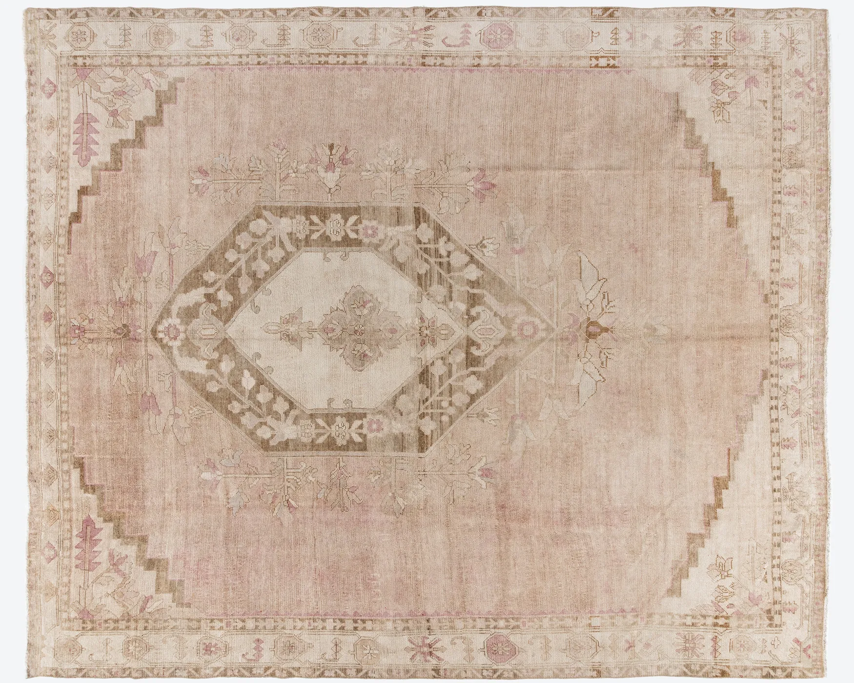 Turkish Kars Rug 9'11 X 11'10" - Pink - Pink