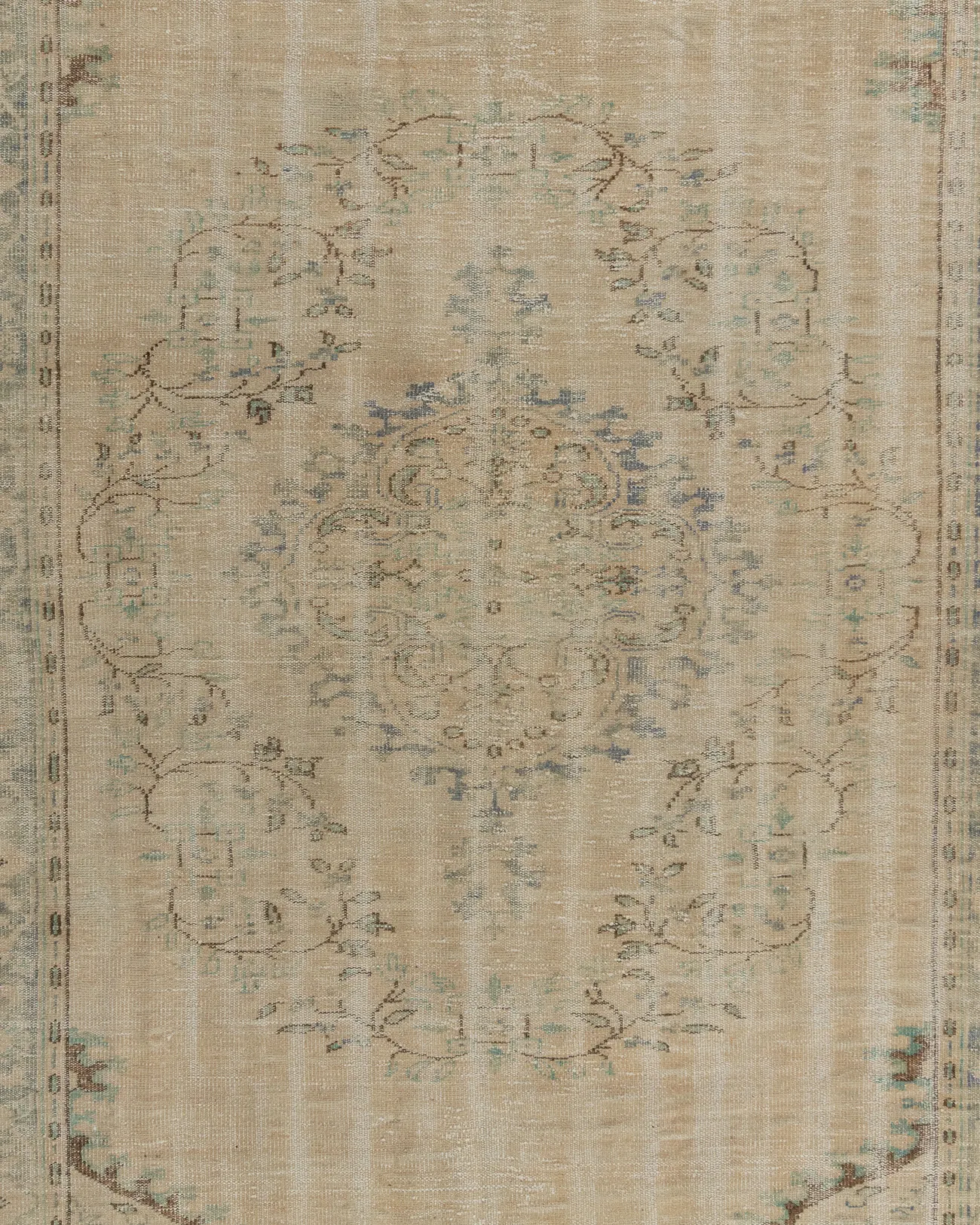 Distressed Turkish Oushak 7'4 X 10'10 - Beige