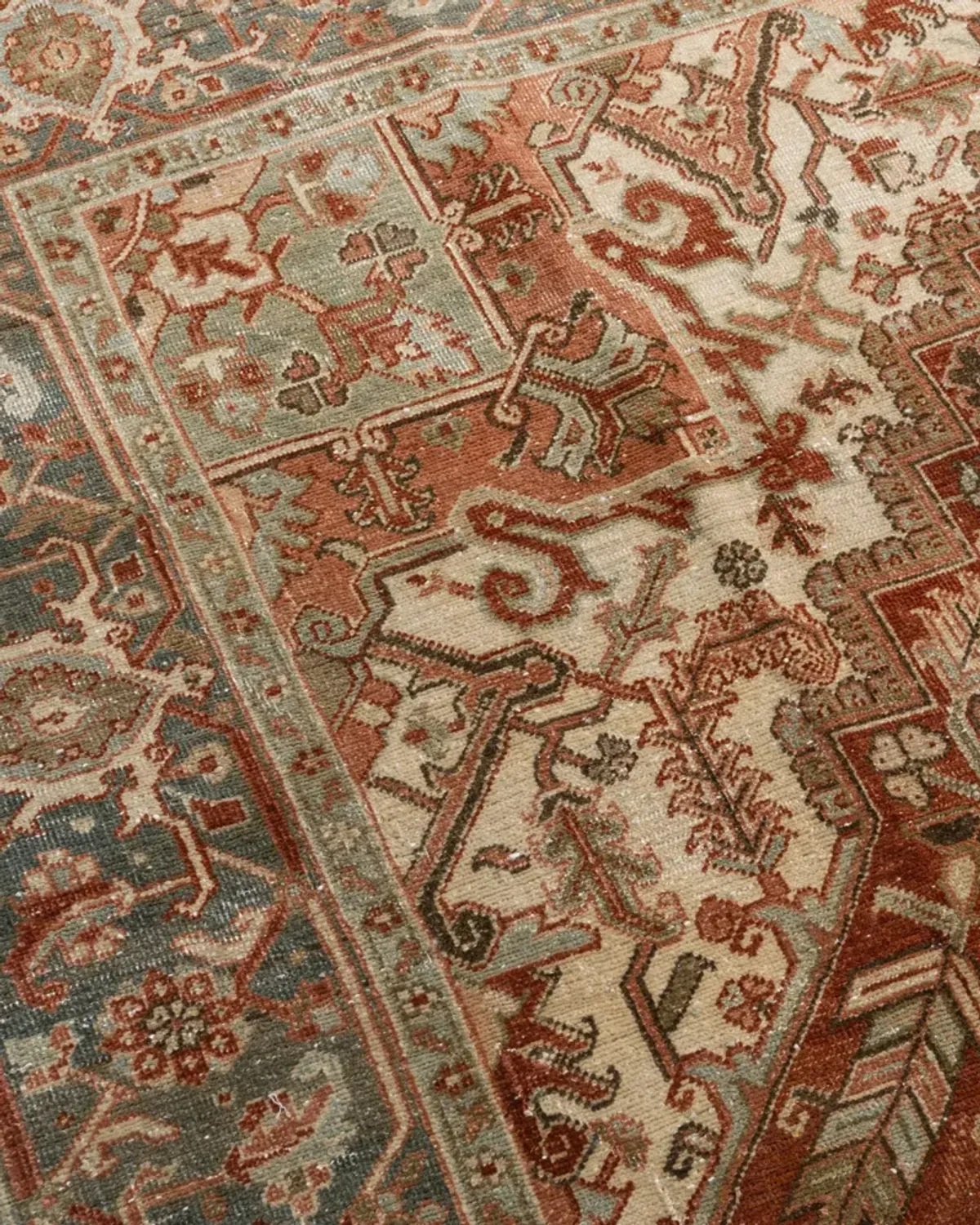 Persian Heriz Rug 8'5 X 11' - Red - Red