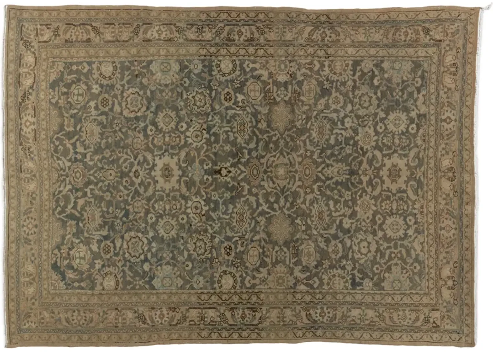 Persian Bibikabad Rug 7'6 X 10' - Blue - Blue