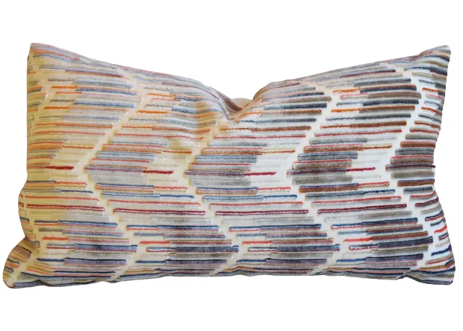 Kravet Couture Chevron Cut Velvet Pillow