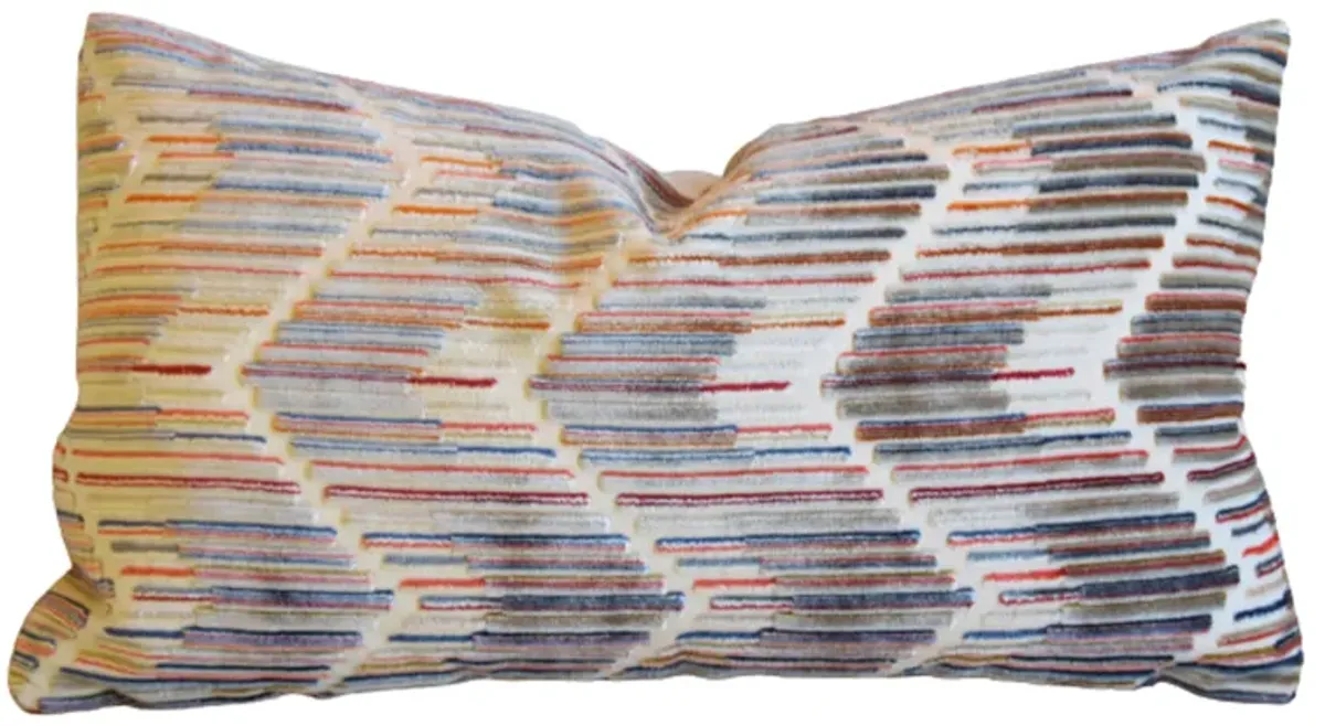 Kravet Couture Chevron Cut Velvet Pillow