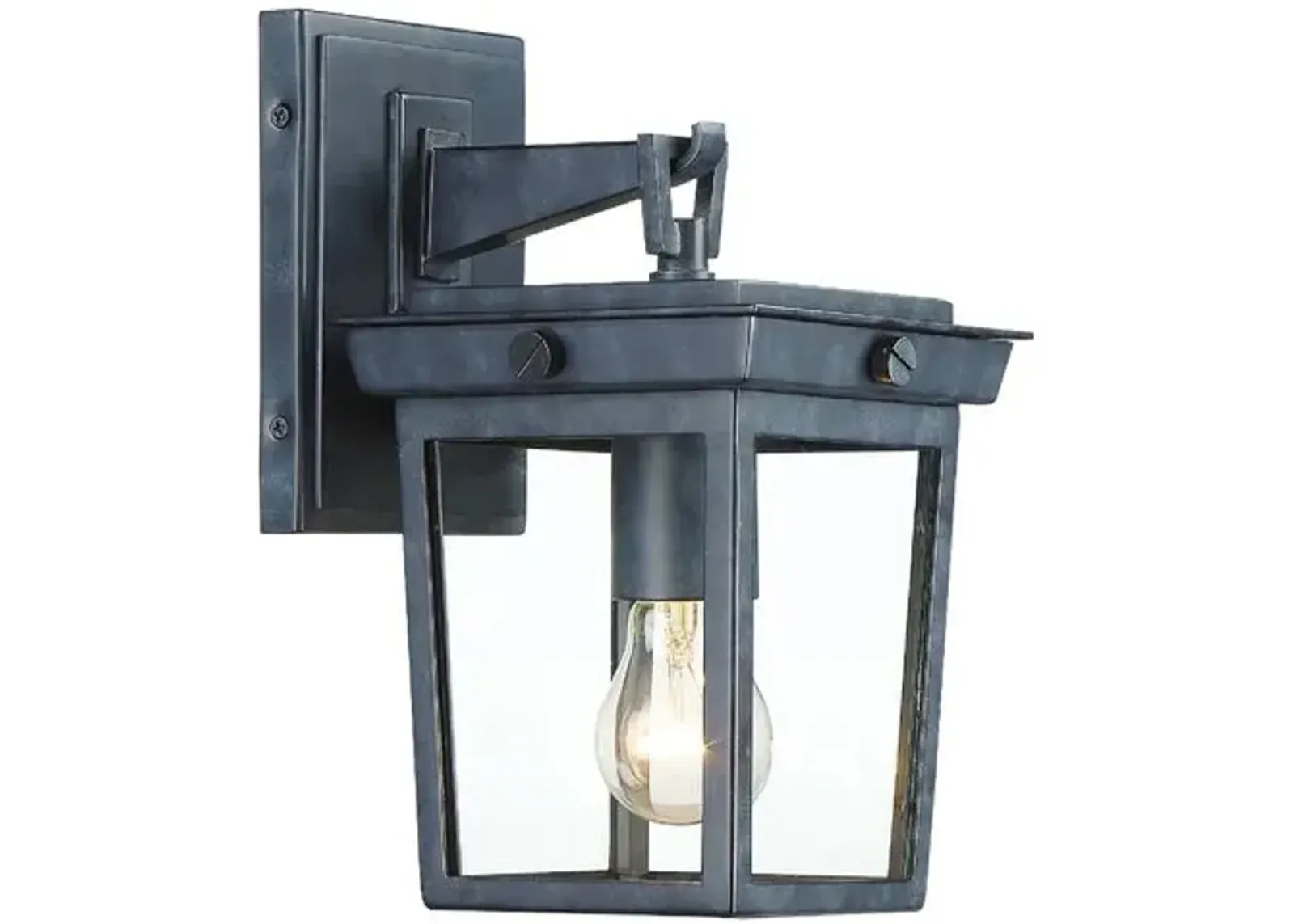 Belmont Outdoor 1-Light Small Wall Mount - Graphite - Crystorama - Gray