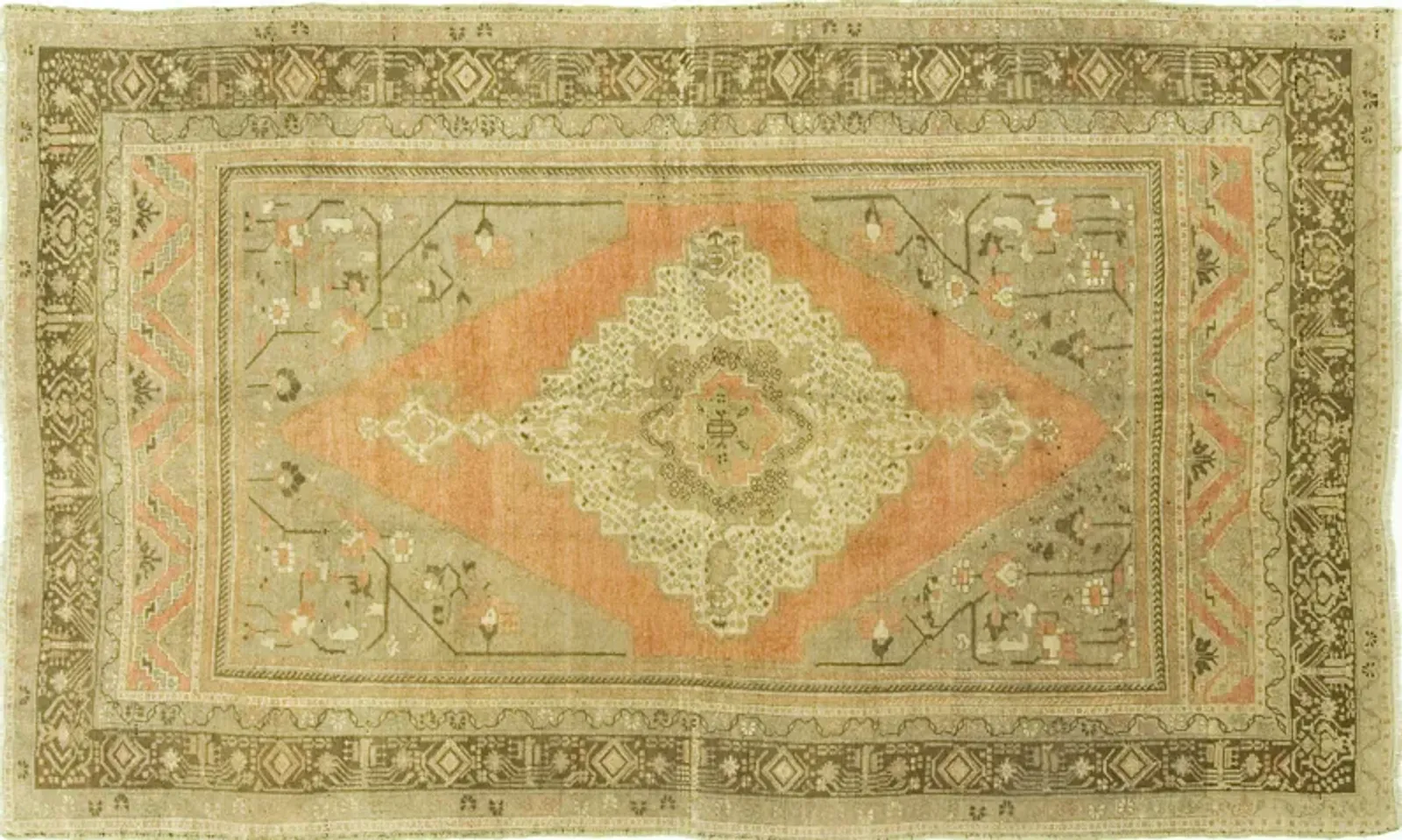 Turkish Oushak Rug 5'11 x 10'2 - Beige - Beige