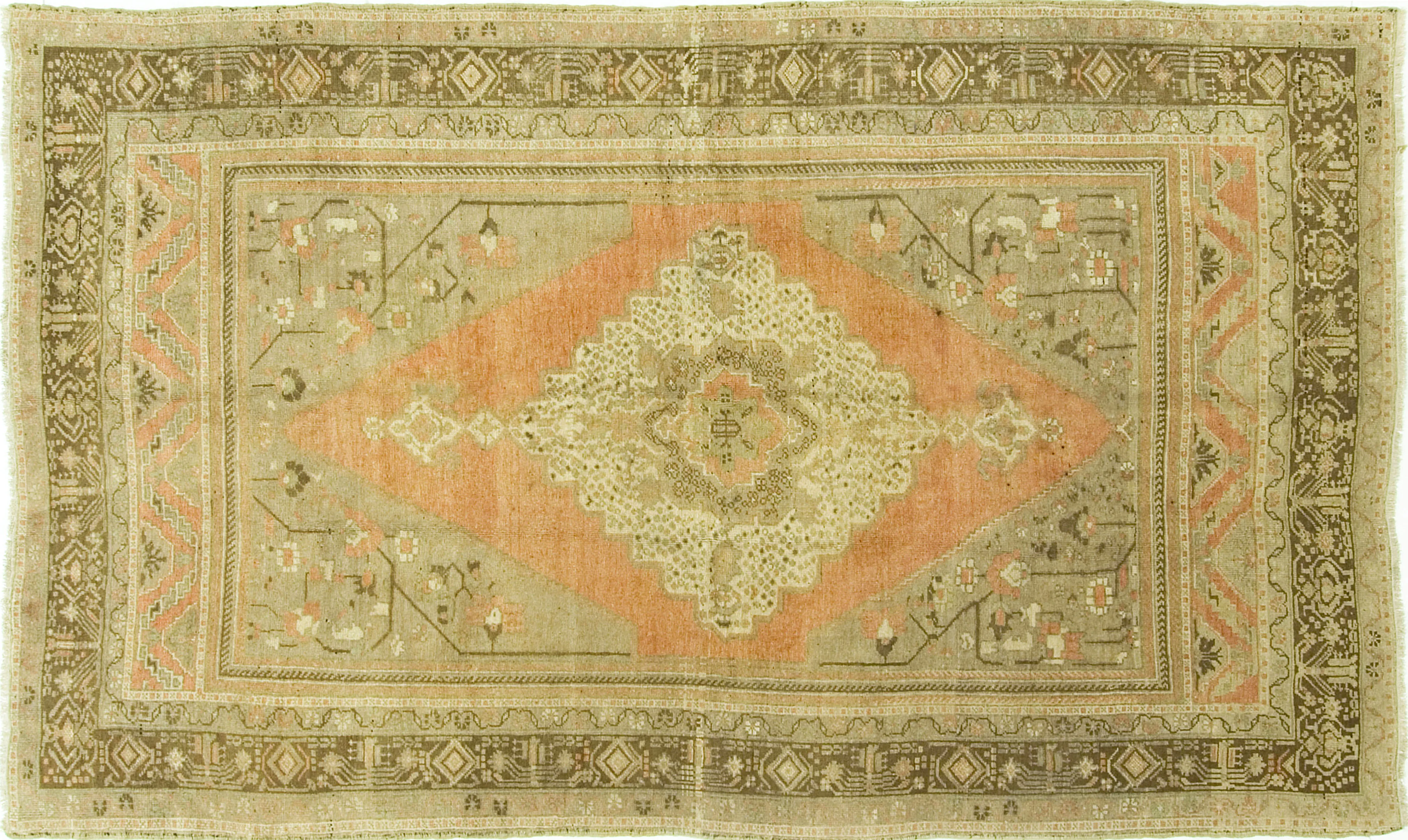 Turkish Oushak Rug 5'11 x 10'2 - Beige - Beige