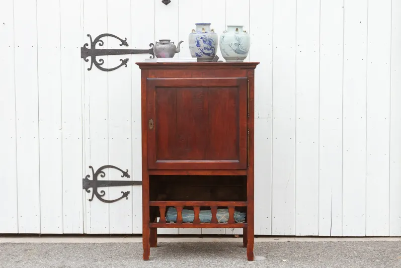 French Fruitwood Farmhouse Cabinet - de-cor - Red