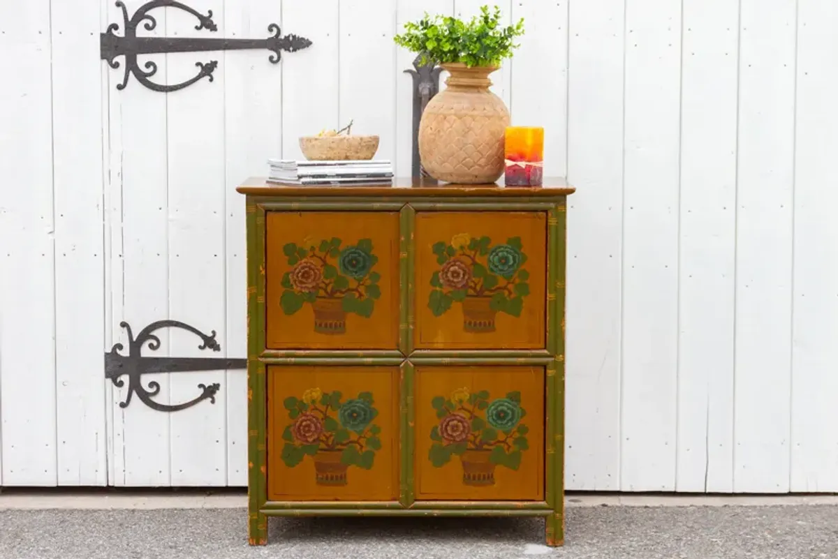 Early 20th Tibetan Farmhouse Cabinet - de-cor - Yellow