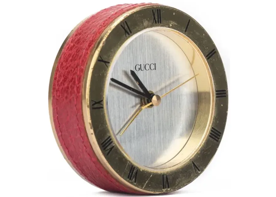 Gucci Vintage Table Or Travel Clock - Vintage Lux - Red