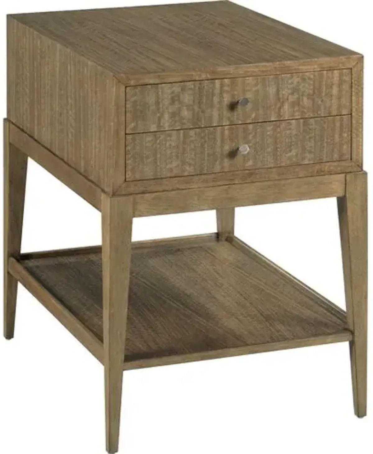 Dotty Side Table - Natural/Brushed Nickel - Brown