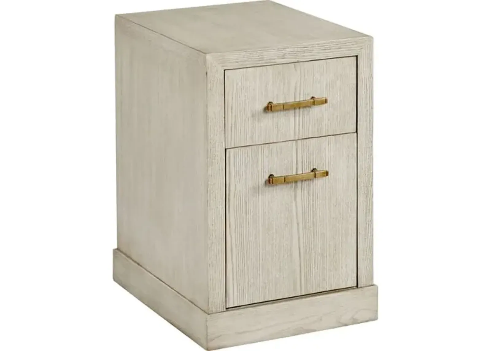 Adele File Chest - Ash/Brass - Beige