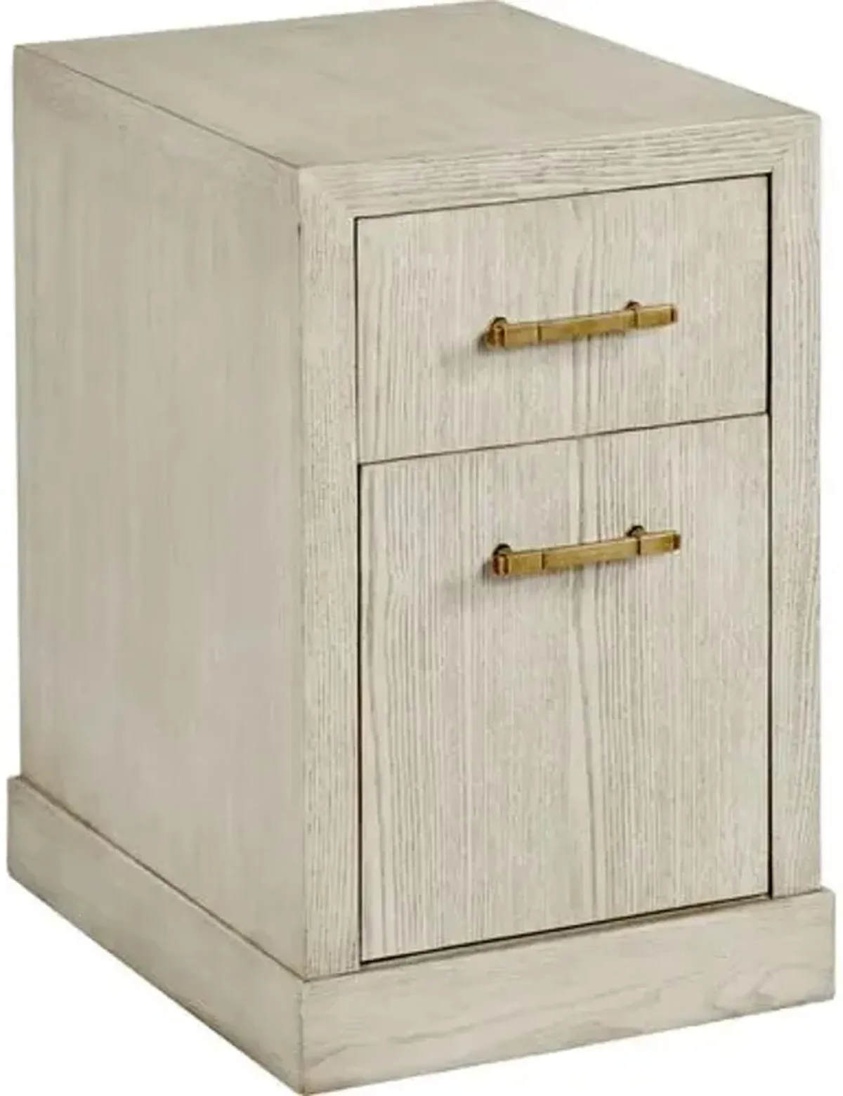 Adele File Chest - Ash/Brass - Beige